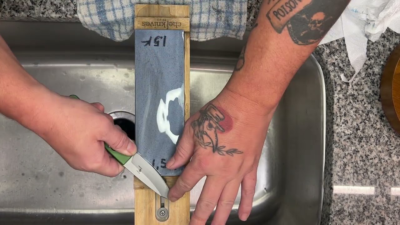 Knife Sharpening - Shapton Kuromaku 1500 Grit - Dalton Green Dragon