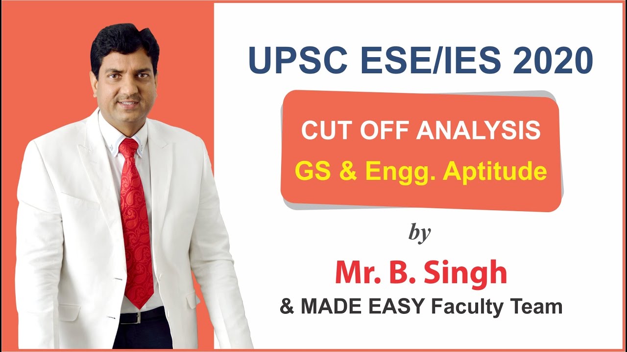 UPSC ESE/IES Prelims 2020 Paper-1 (GS & Engg. Aptitude) Analysis -Expected Cutoff -MADE EASY Faculty