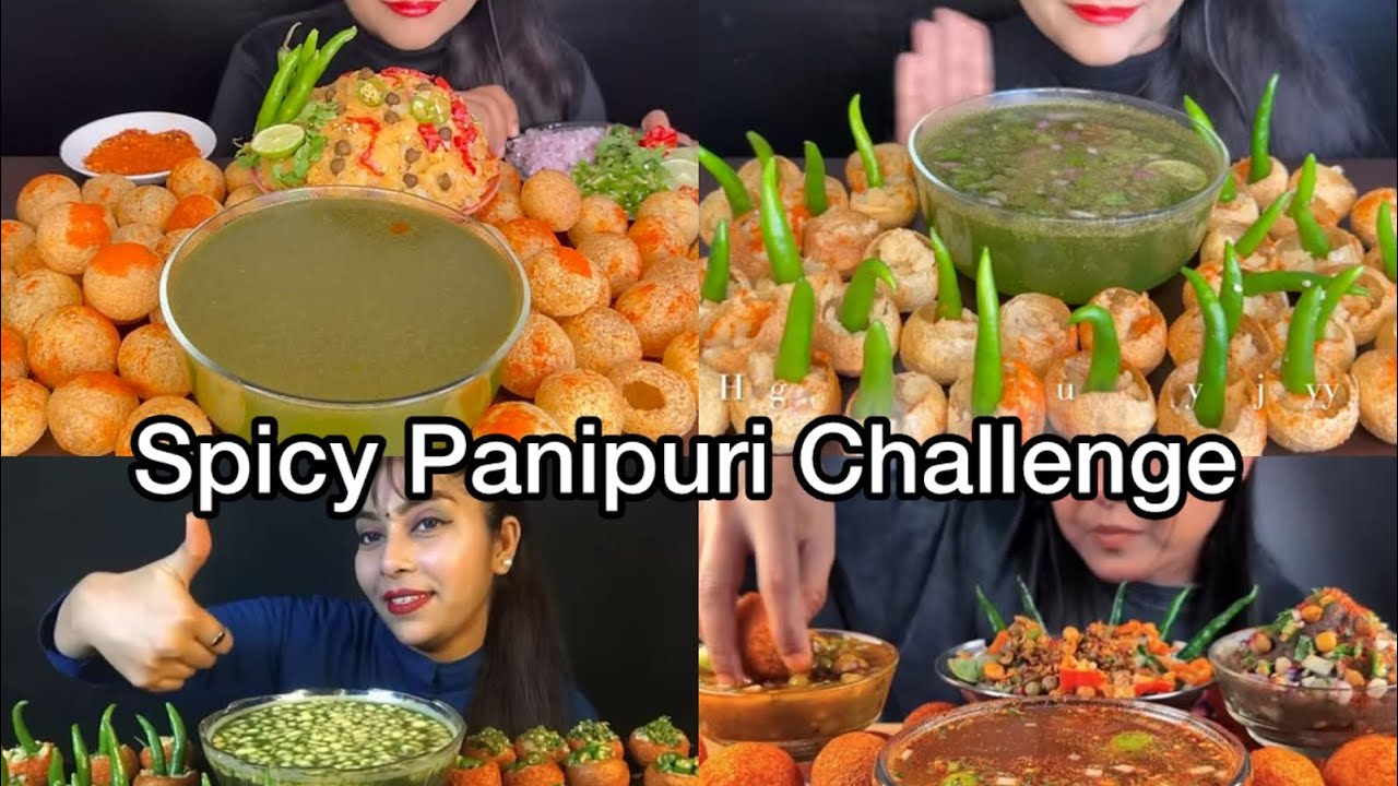 ASMR EATING SPICY PANIPURI / GOLGAPPA MUKBANG MASSIVE EATING SOUNDS 