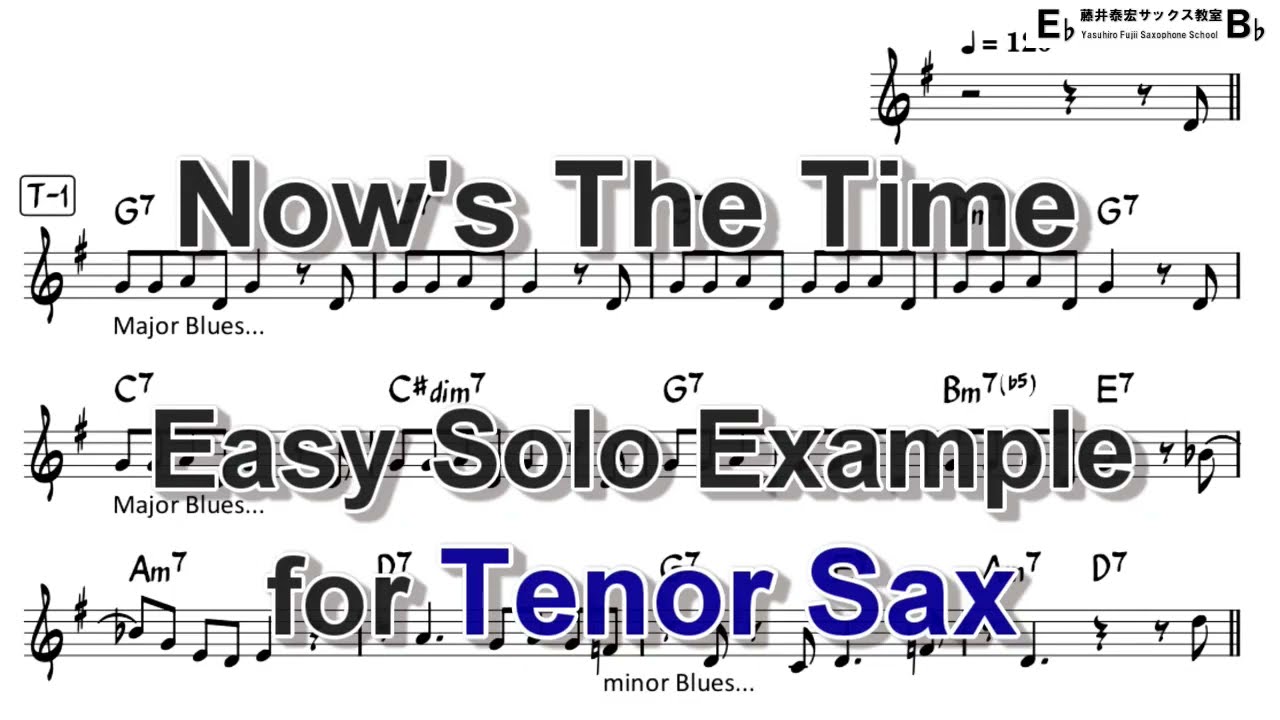 Now's the Time - Easy Solo Example for Tenor Sax