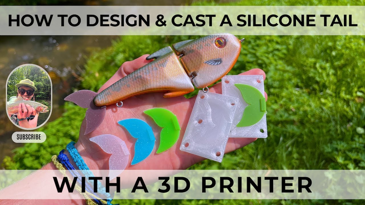How to Design & Cast a Silicone Tail with a 3D Printer | Custom Swimbait Build | Soft Plastic Tail
