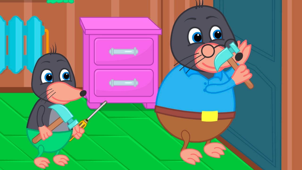 Benny Mole em Português Brasil - Aprendendo A Reparar Desenho Animado
