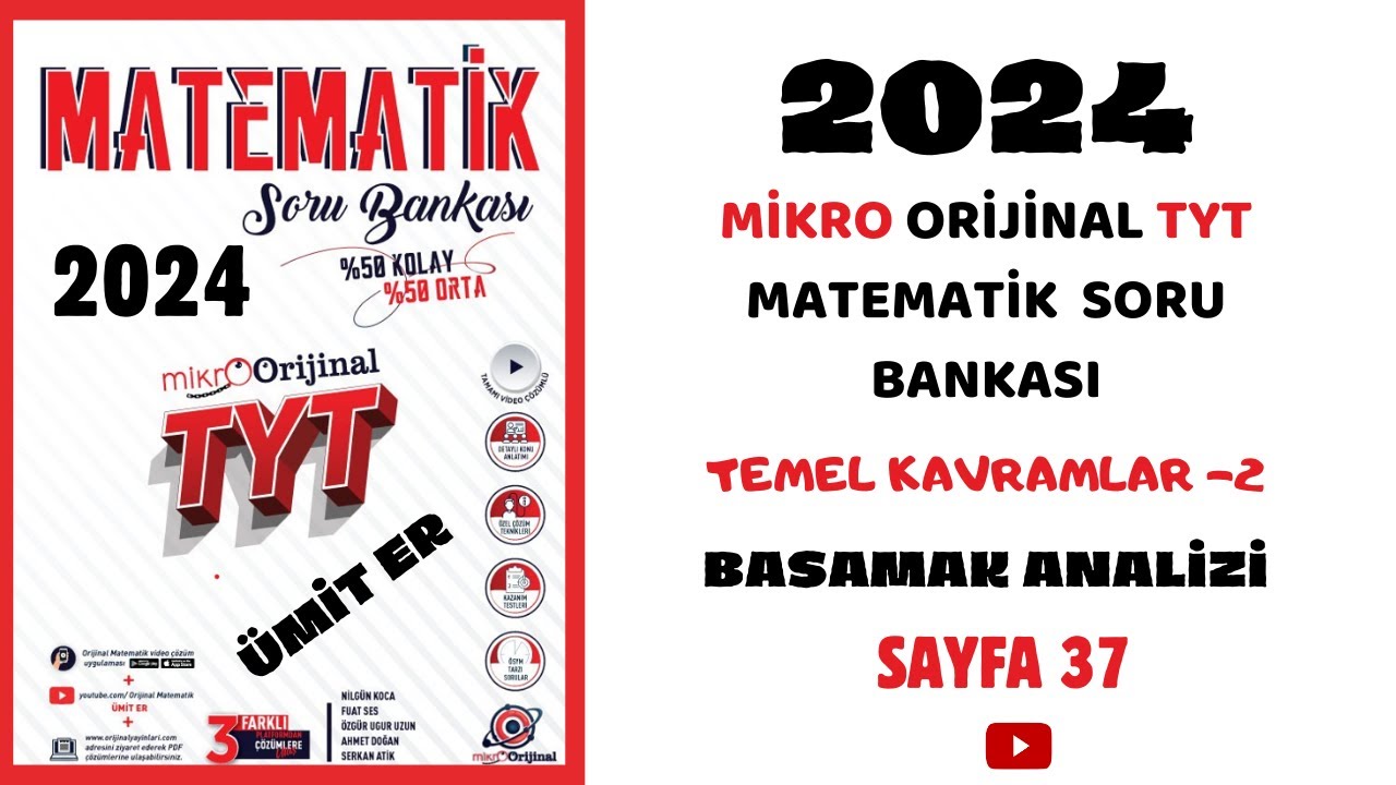 MİKRO TYT SORU BANKASI | TEMEL KAVRAMLAR | Syf 37 |@umiter55  #yks2024
