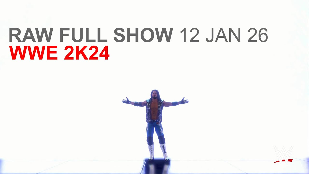RAW Full Show, 12/01/2026 (WWE 2K24) AJ Styles vs Gunther