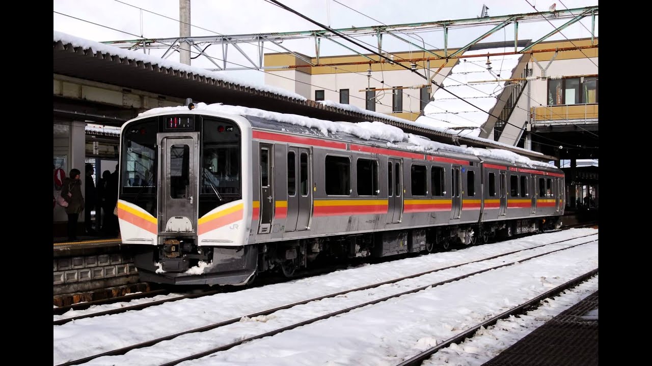 E129系自動放送　新津駅発車後