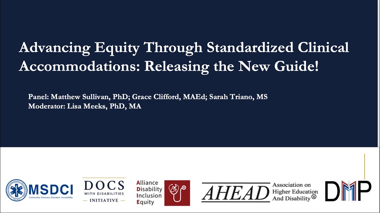 Advancing Equity Through Standardized Clinical Accommodations: Releasing the New Guide!