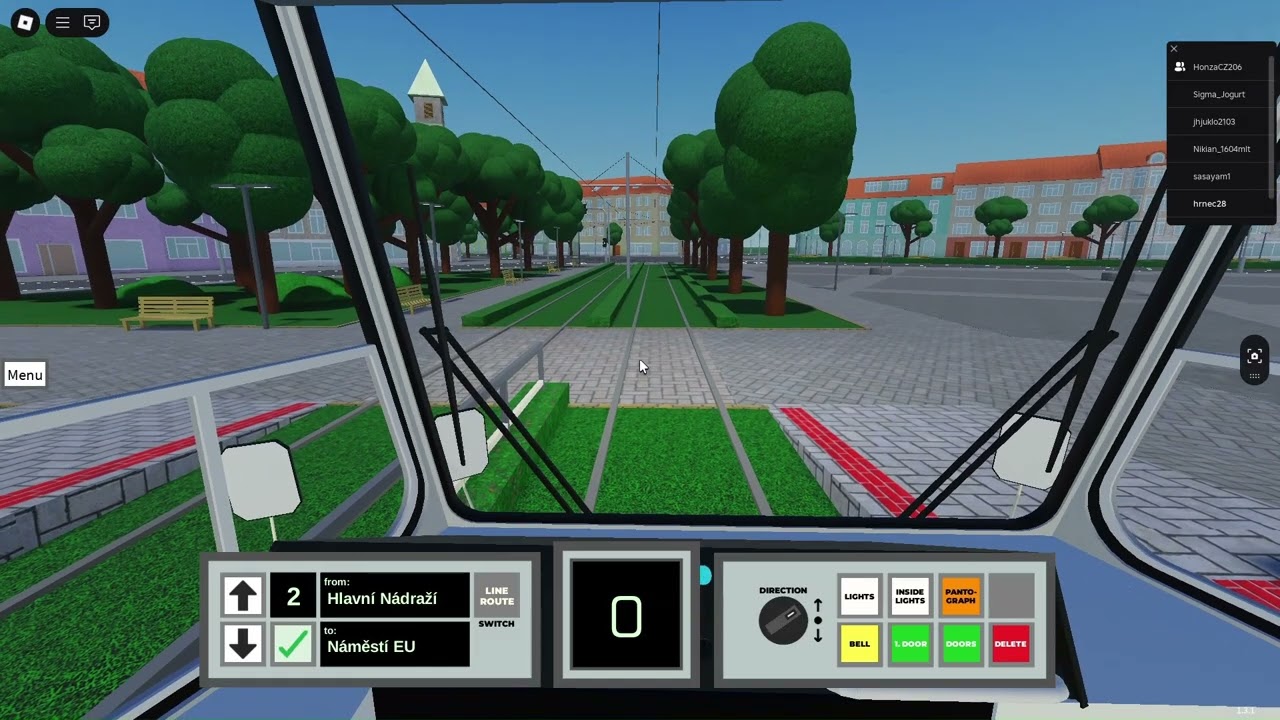 Girov tram linka 2. s hl&aacute;&scaron;en&iacute;m