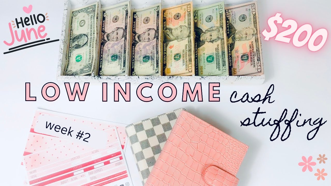 $200 Low Income Cash Envelope Stuffing | JUNE 2023 LOW INCOME BUDGET | June Low Income Cash Stuffing