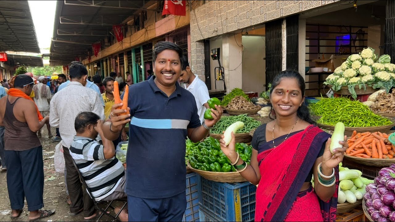 पनवेलमधील मोठे रायगड बाजार 🥰| होलसेल भाजी मार्केटमध्ये भेटले सबस्क्राईबर |S For Satish |Raigad Bazar