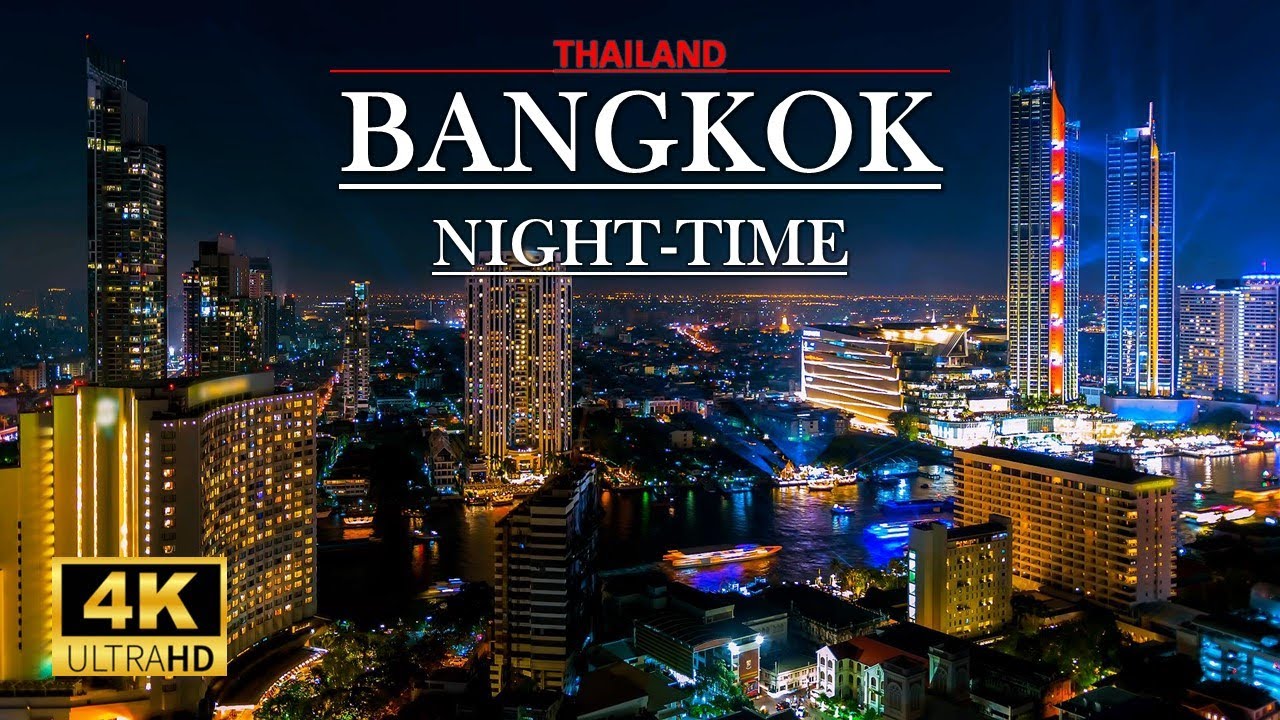 BANGKOK,Capital of Thailand🇹🇭,at Night Time  One of The Most Visited Cities in The World 4K 60 FPS