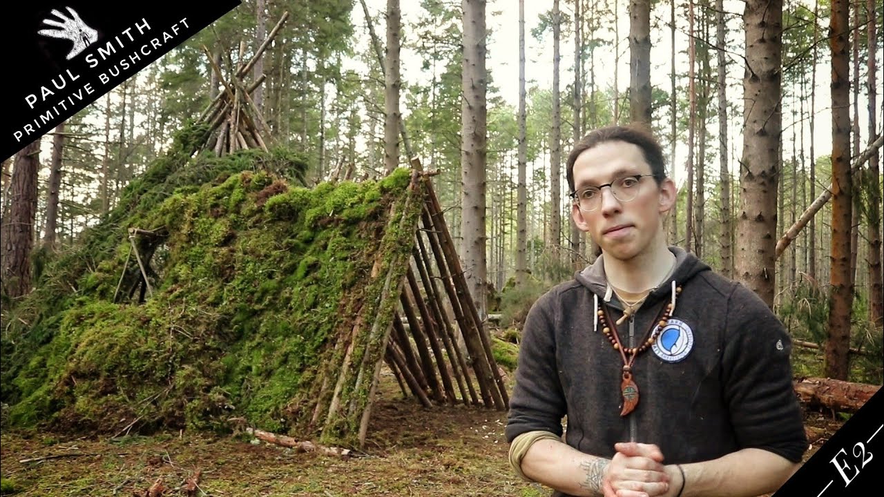 Building a permanent bushcraft camp! Episode 2: getting it covered!