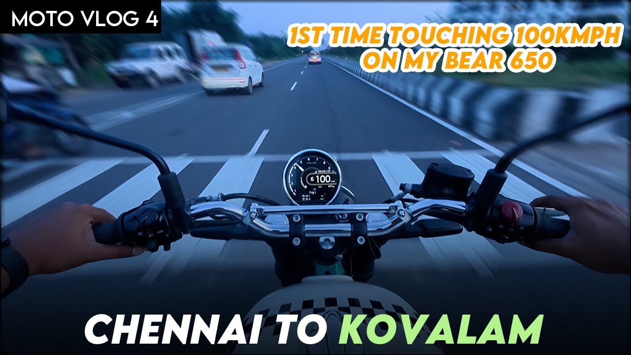 First Time Hitting 100KM/H | TAMIL MOTO VLOG Interceptor Bear 650 🏍️🔥 #bear650 #interceptor650