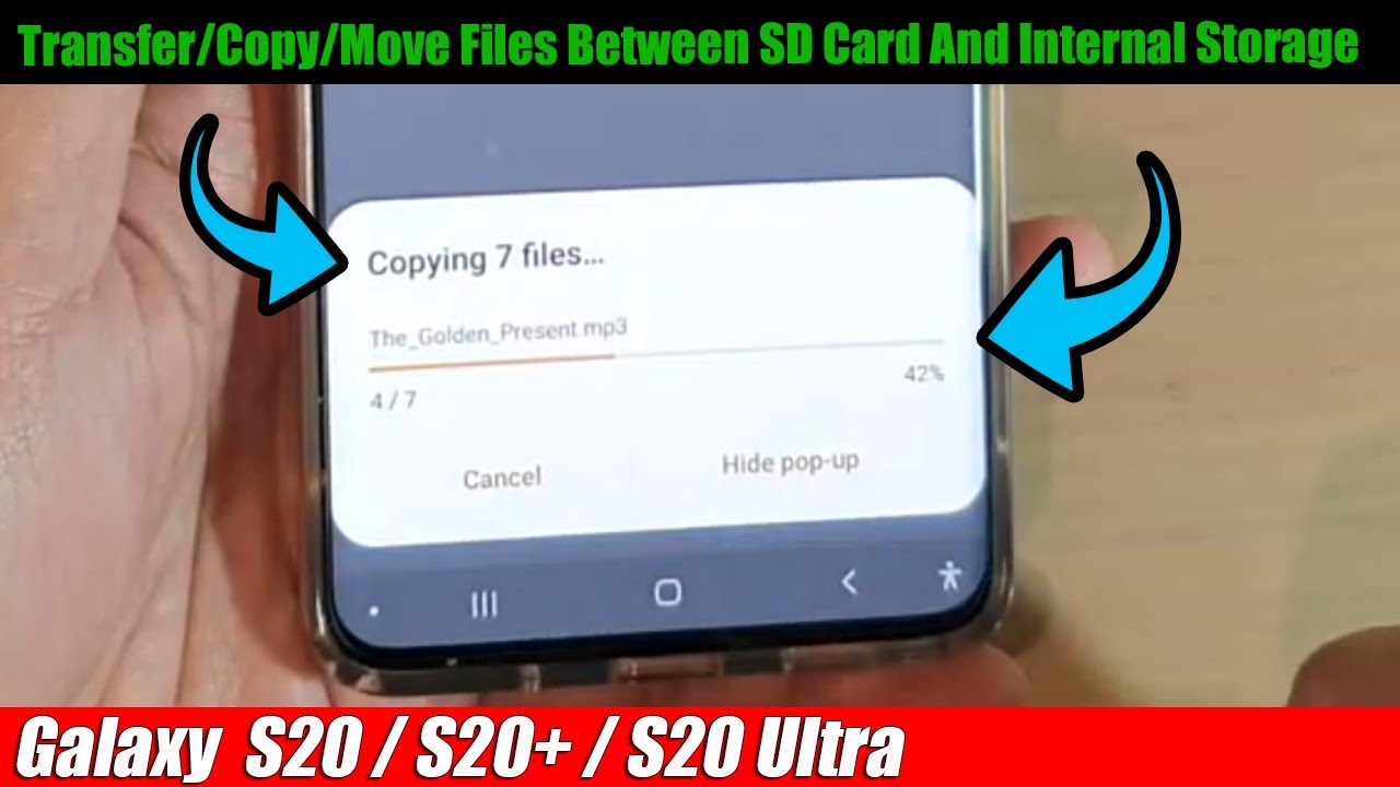 Galaxy S20/S20+: как перенести/скопировать/переместить файлы между SD-картой и внутренней памятью...