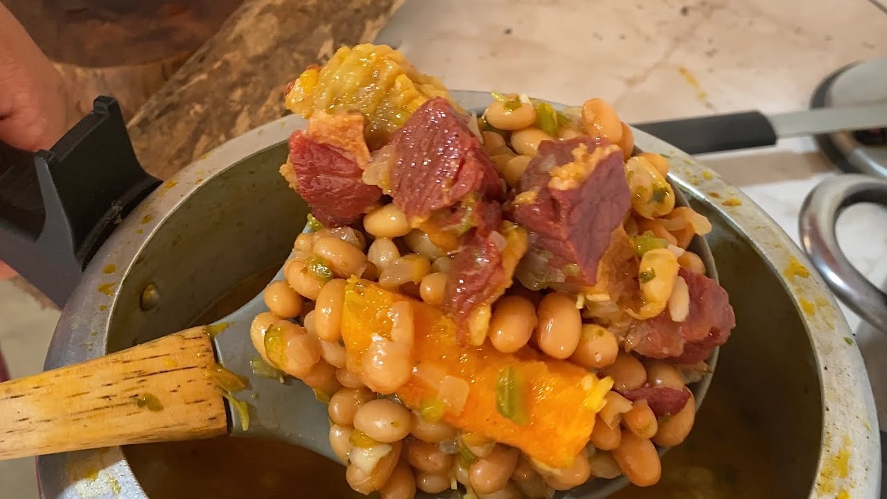 FEIJÃO CARIOCA COM CHARQUE E LEGUMES PARA O ALMOÇO DE HOJE / culinária nordestina!!!