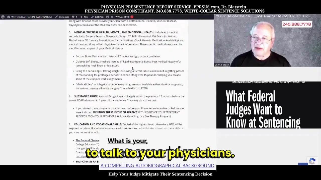Medical Documentation in PreSentence Report