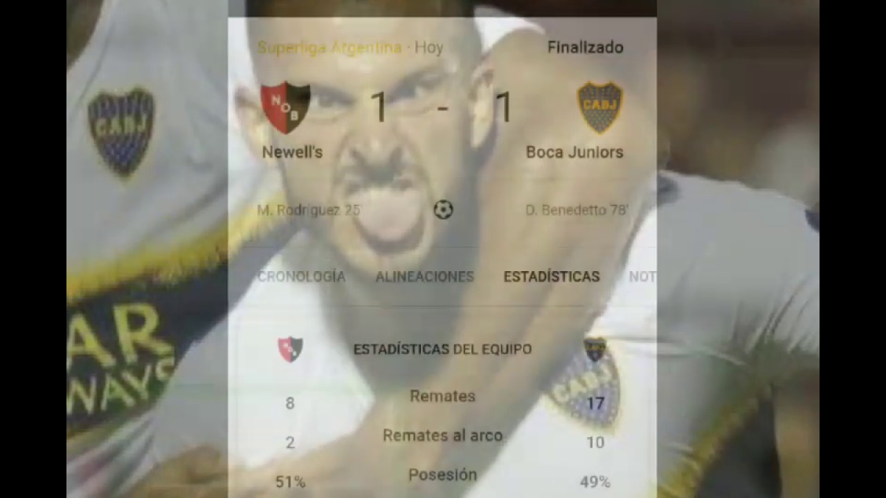 Festejo de Benedetto -Boca 1 - Newell's 1 - Superliga Fecha 16