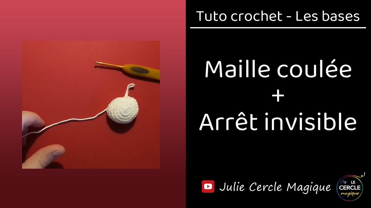 🌕 TUTO CROCHET - Arrêt invisible d'un rang - maille coulée - Amigurumi