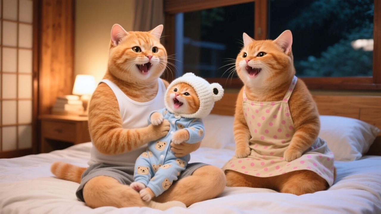 Ginger Kitten Goes Fishing with Papa Cat🎣, Mama Cat Smiles with Flowers🌼 | Funny Cat Videos