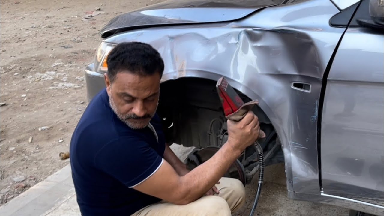 How to repair a dent without painting - waleed alteneen 🐉 وليد التنين 01006898667
