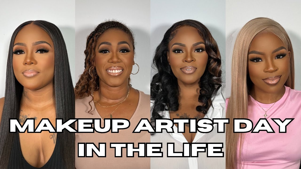 Day in the life of a Makeup Artist | Client Makeup | Halle J.