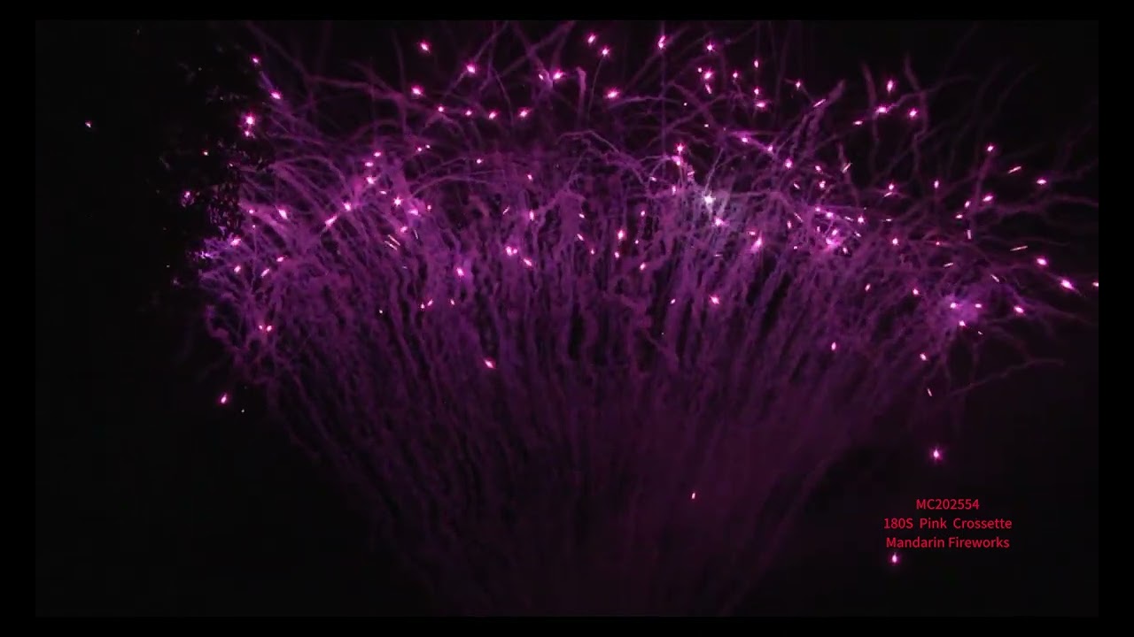 1.3G Professional Fireworks Cake 180 Shots Customizable Christmas Festival Pink Crossette Outdoor