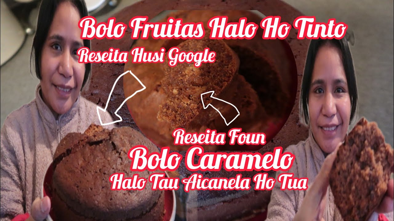 PREMEIRA VEZ HALO BOLO DE FRUTAS | BOLO CARAMELO UJA TUA MARTINI HO AI CANELA RAHUN | Dapur Mana Eva