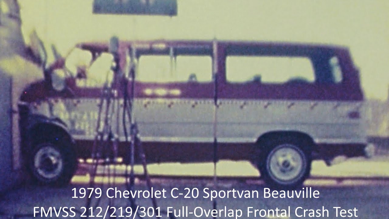 1971-1982 Chevrolet / GMC G-Series 20 Van FMVSS 212/219/301 30 Mph Full-Overlap Frontal Crash Test