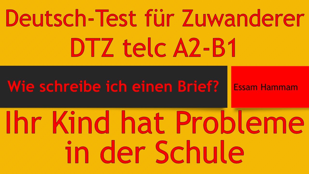 B1 / DTZ | Brief | Kind hat Probleme in der Schule mit einem Schüler