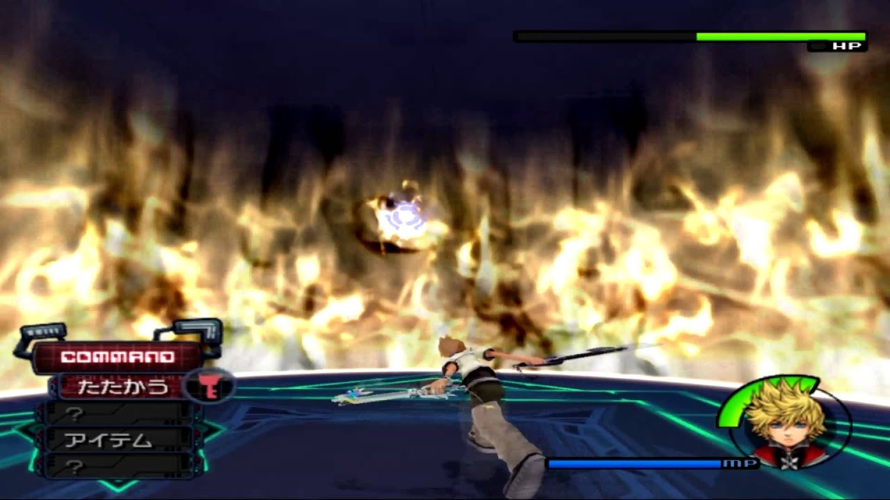 Kingdom Hearts 2 Roxas vs Axel [Japanese]