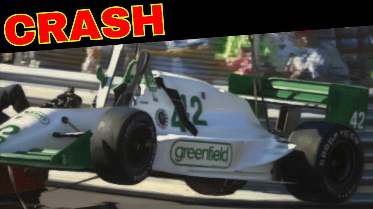 Michael Greenfield Injured in Crash (1990 CART Nazareth)