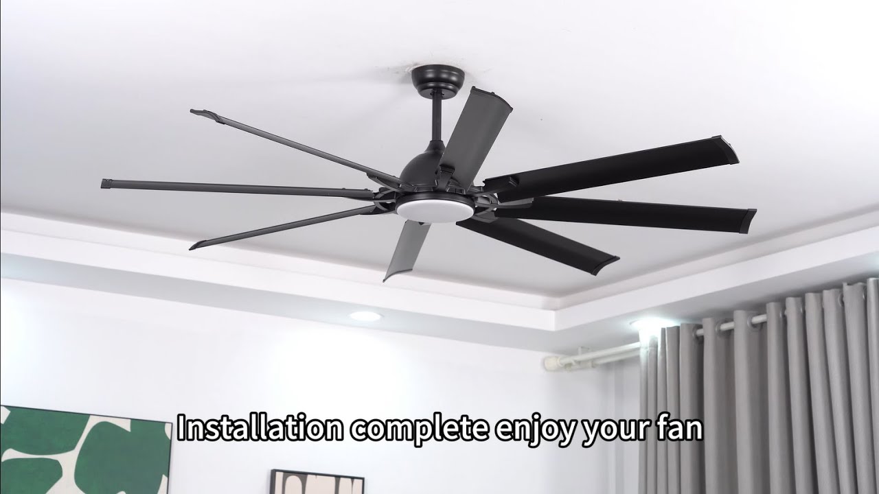 Installation video for Ohniyou ceiling fan model GLX107B-D