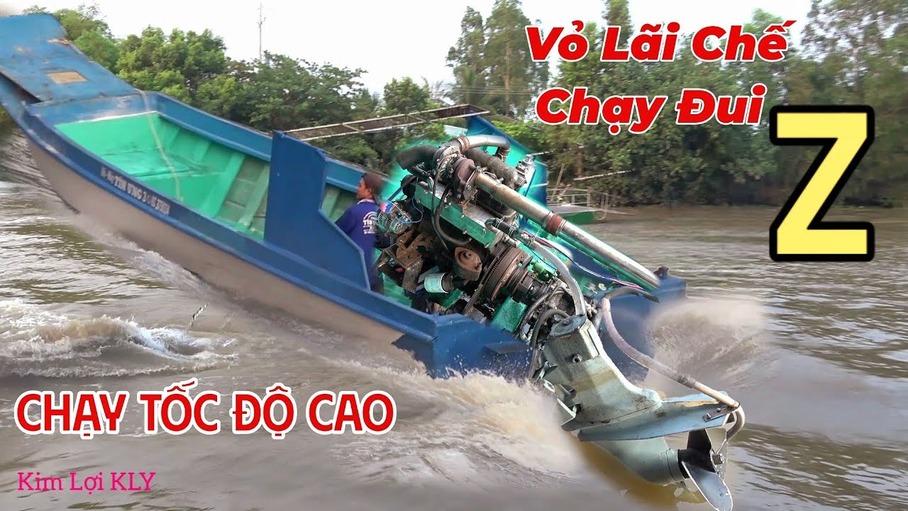 Vỏ Lãi Tự Chế Gắn Đui Z Chạy Tốc Độ Như Bay, Đi Trên Cạn Như Chạy Xe.