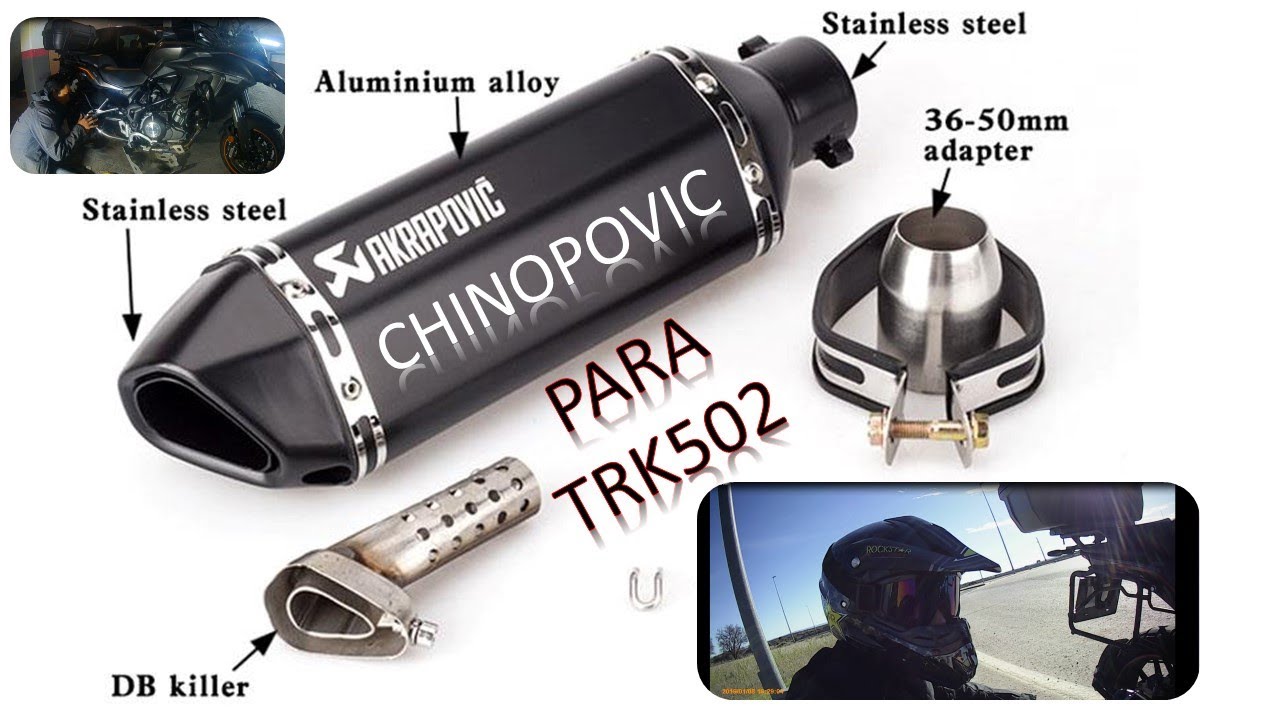 Como instalar Escape CHINOPOVIC y más chuches a la #benelli #TRK502 #modificaciones #moto