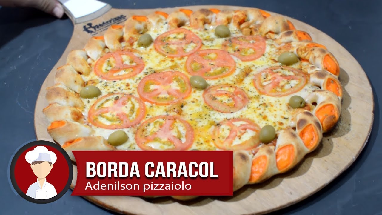Pizza com borda recheada caracol