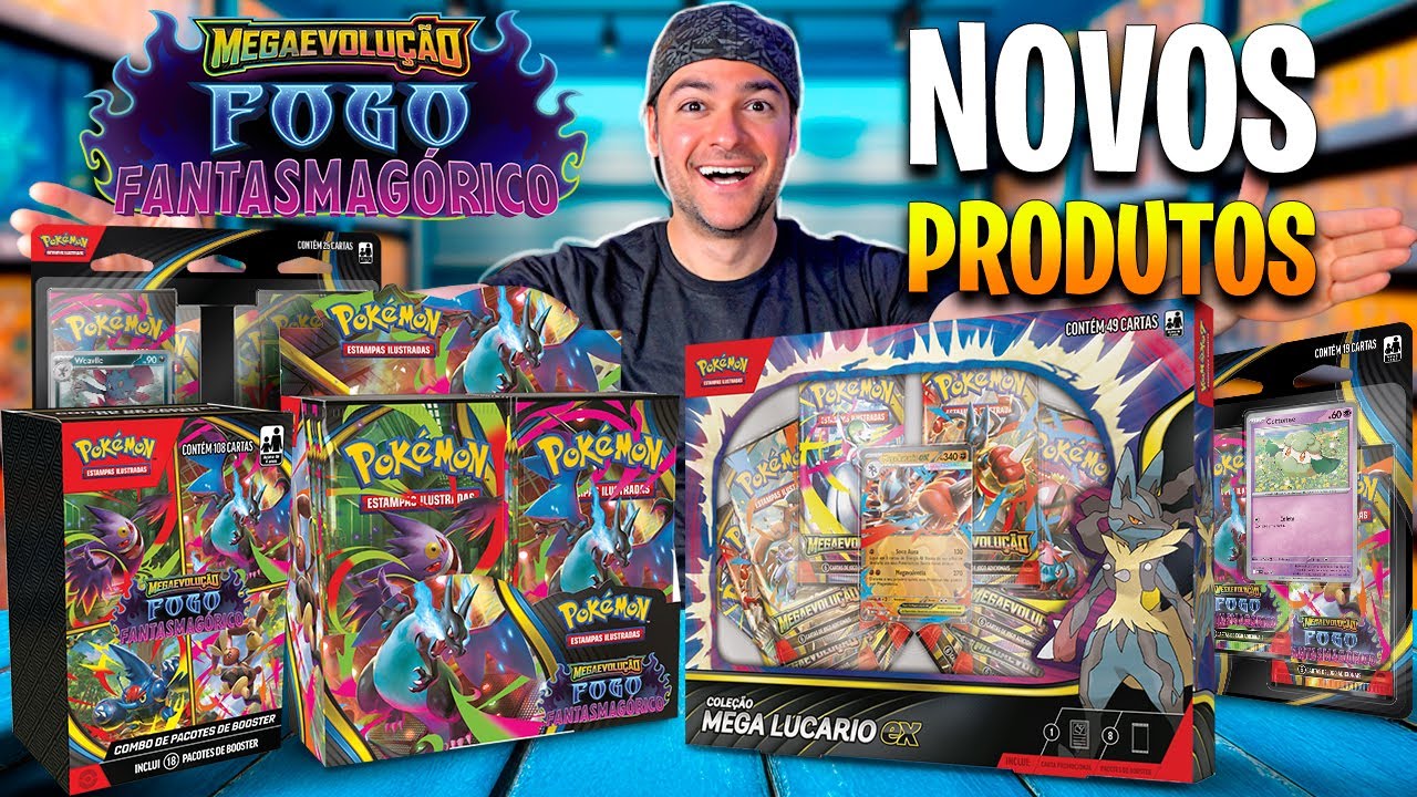 TODOS NOVOS PRODUTOS de CARTAS POKÉMON TCG FOGO FANTASMAGÓRICO