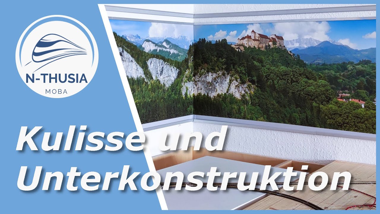 Anlagenbau - Kulisse und Unterkonstruktion | Bürobahn in Spur N
