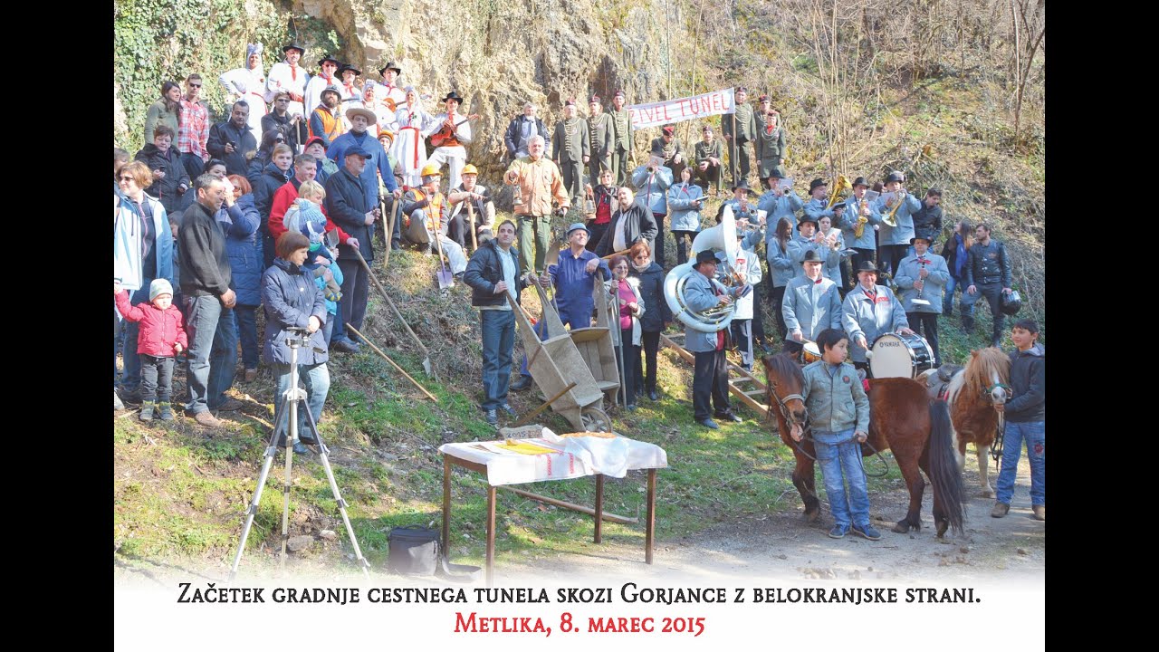 0123 Začetek gradnje cestnega tunela skozi Gorjance z belokranjske strani, Metlika, 8. marec 2015
