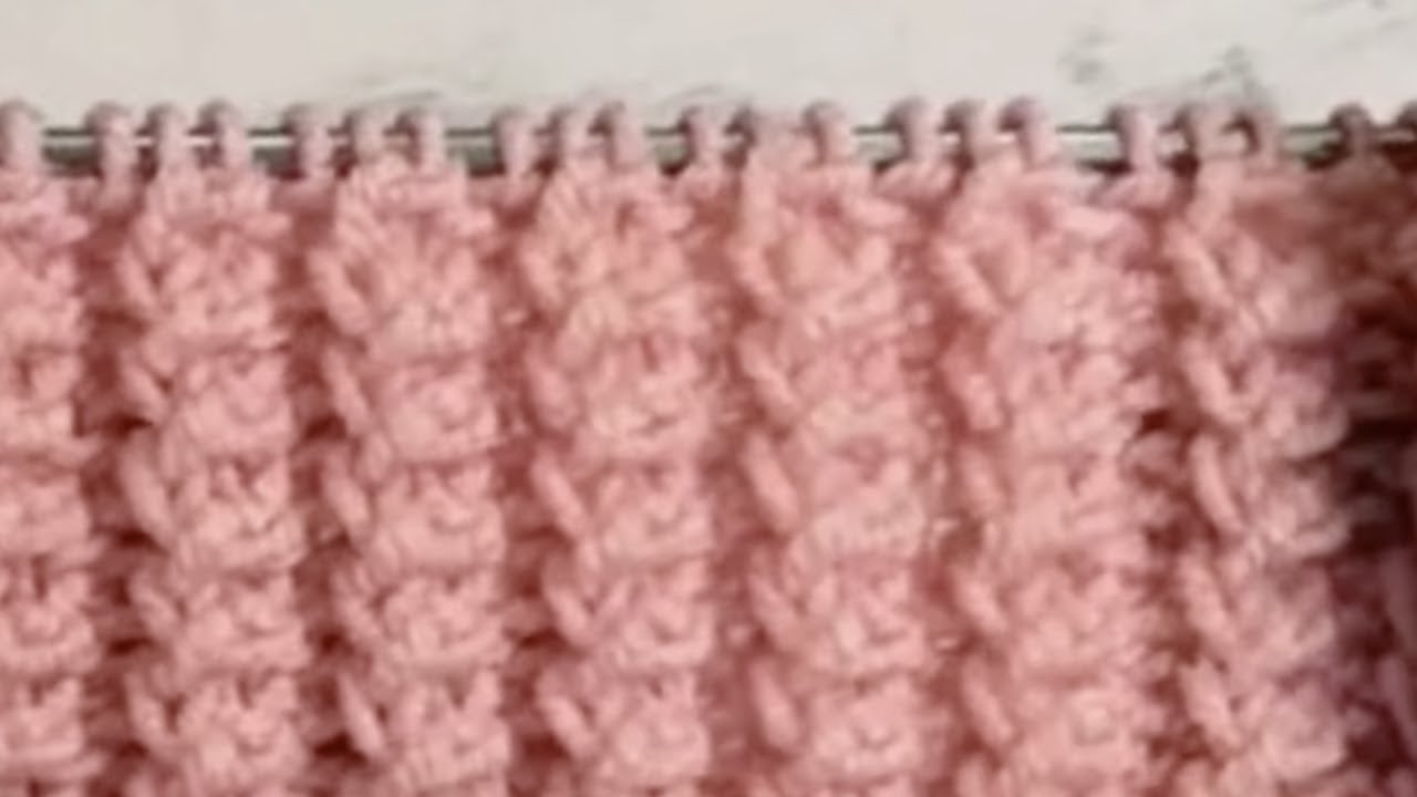 立体弹力松紧花带教程，这个棒针花样做底边特别好看 How to Knit the Elastic Stitch - Stretchy Knitting Stitches ~~~