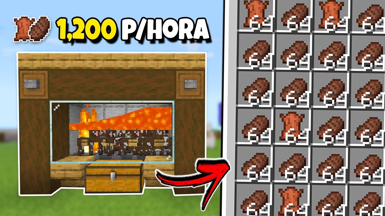 Farm de Vacas Automática Fácil no Minecraft Bedrock 1.21
