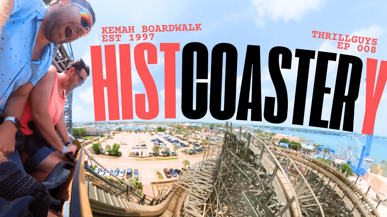 Kemah Boardwalk Boardwalk Bullet on-ride POV & HISTORICAL TOUR | histCOASTERy Ep 8
