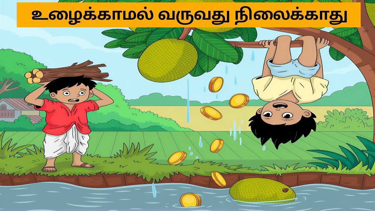 உழைக்காமல் வருவது நிலைக்காது #bedtimestories #moralstories #shortsfeed #fairytalesstory #moralstory