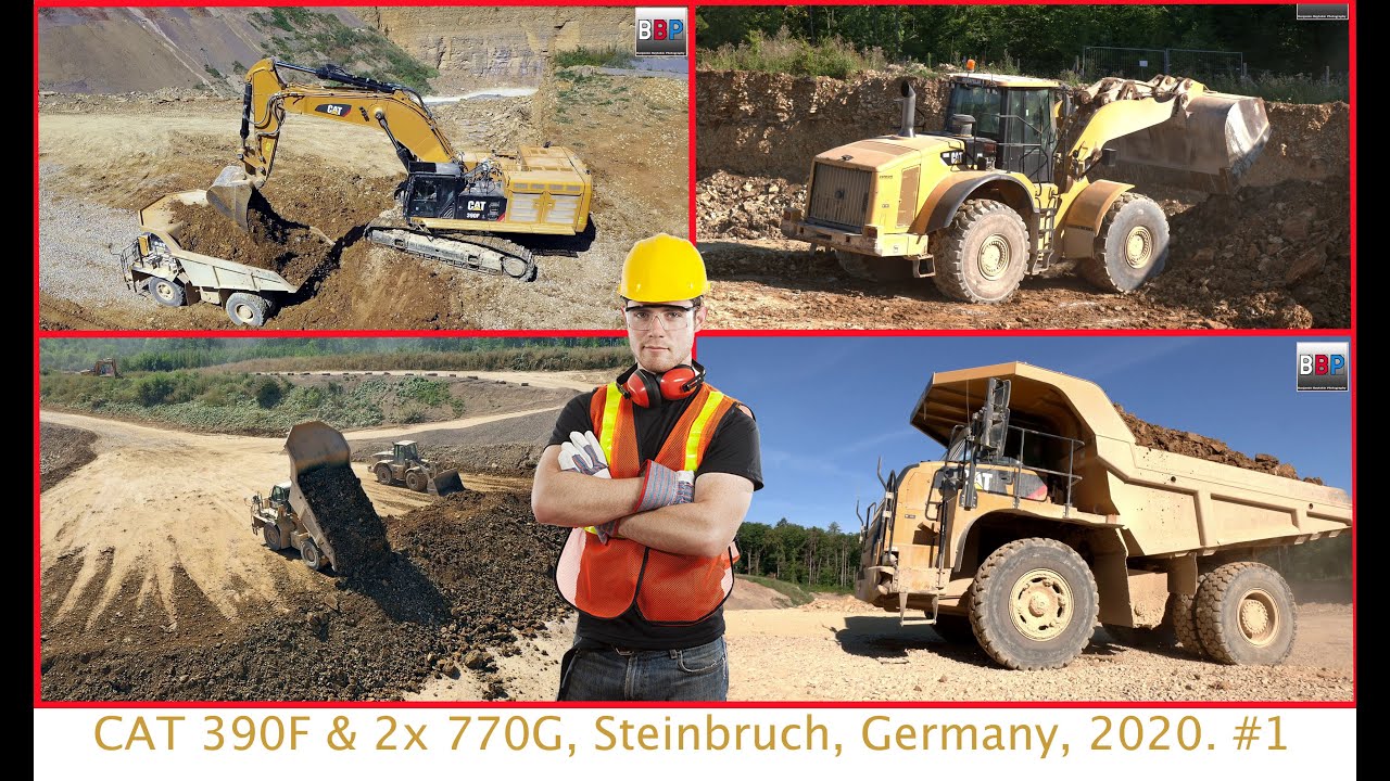 CATERPILLAR 390F & 2x 770G Steinbruch / Quarry, 2020. #1