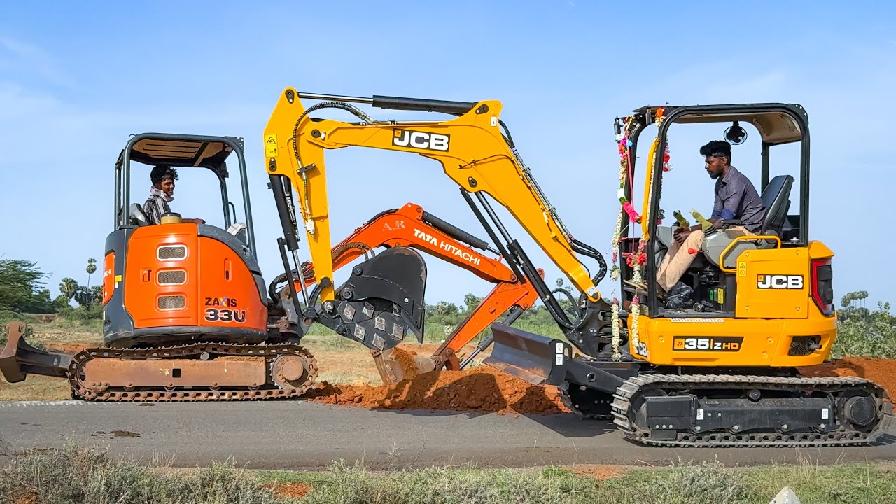 New JCB 3DX Plus and JCB 35 zHD Excavator Showroom Delivery and First time work on field | Excavator
