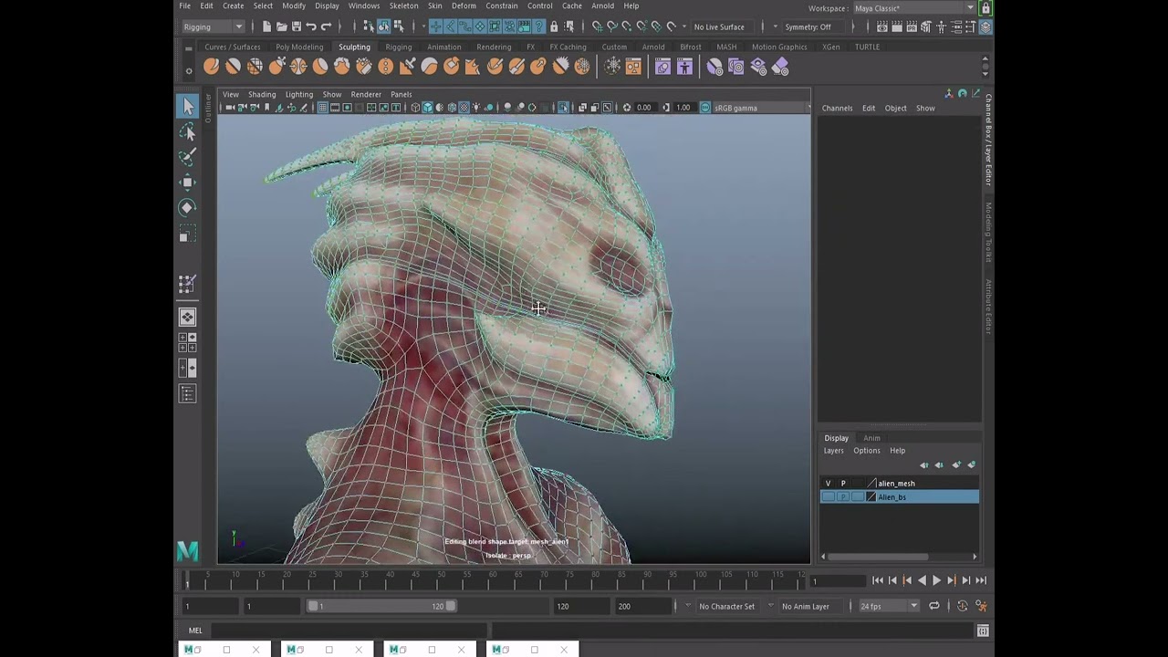 blendshape for specific part in model [maya & ZBrush]