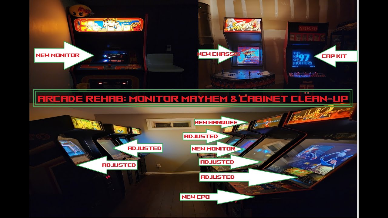 📺🔧 Arcade Rehab: Monitor Mayhem & Cabinet Clean-Up [4K60fps]