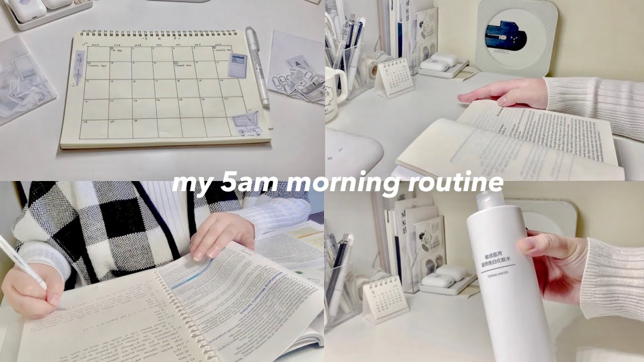my productive 5am morning routine ✧‧˚