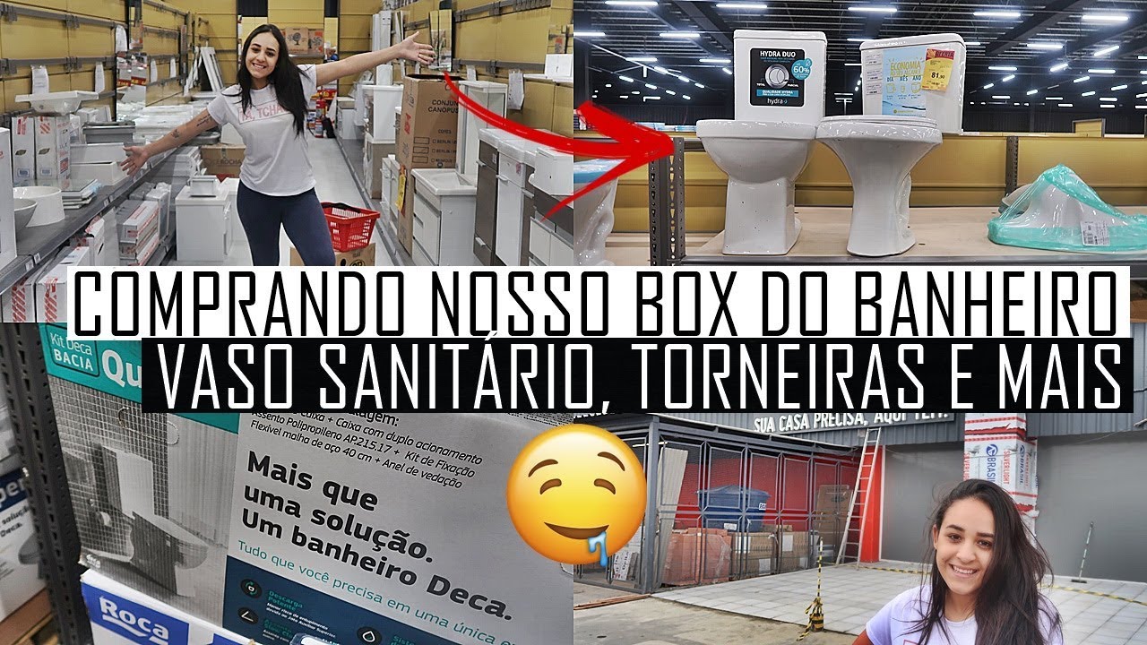 COMPRANDO NOSSO BOX DE VIDRO DO BANHEIRO, VASO SANITÁRIO, TORNEIRAS E MAIS | VLOG