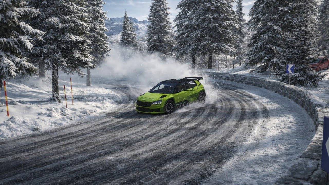 VRC 2026 - Rally Montecarlo. Tramo de nieve con ruedas de asfalto mojado