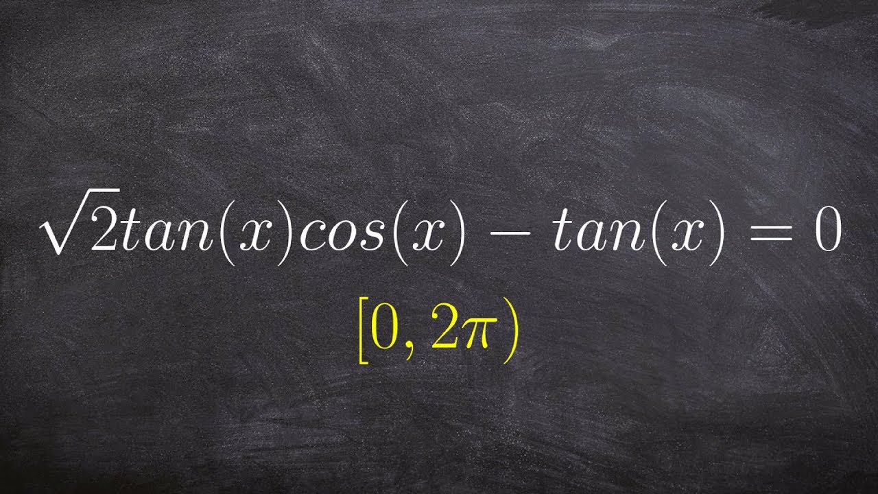 How to solve a trig equation by factoring with tangent and cosine