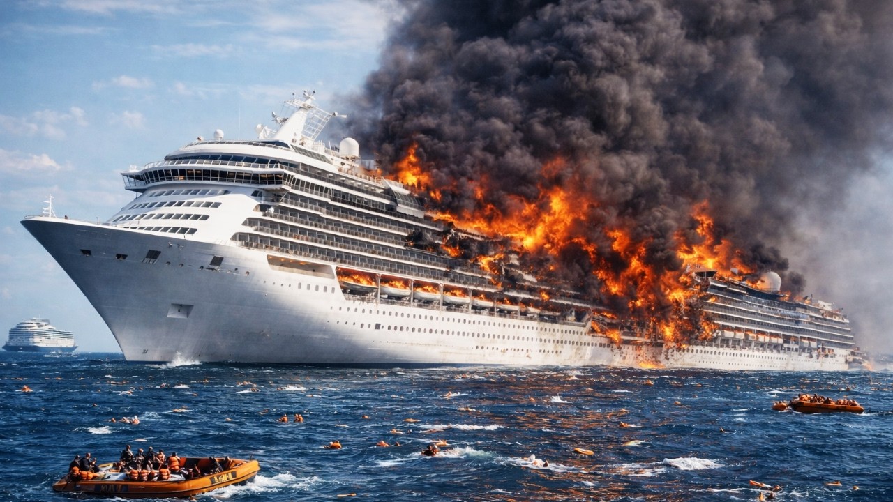 Ukraine SUNK a Huge Russian Cruise Ship Carrying 150 Missile Launchers — Then Blew It Apart